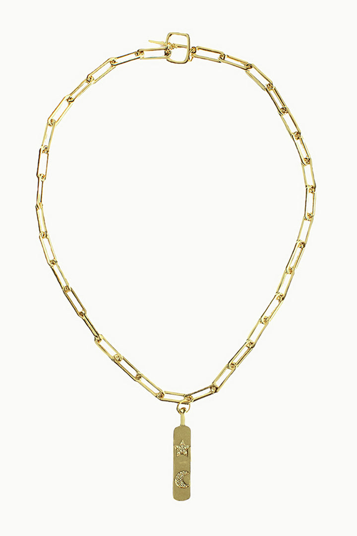 Sivalya Celestial Guides Moon and Star Amulet Necklace