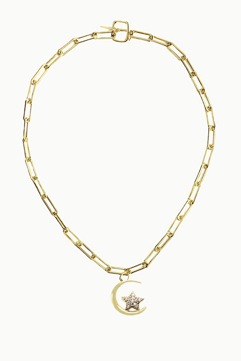 Sivalya Crescent Moon and Star Amulet Necklace