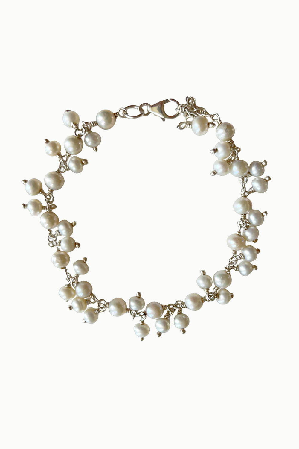 Sivalya Pearl Drops Bracelet Sterling Silver - Ivory
