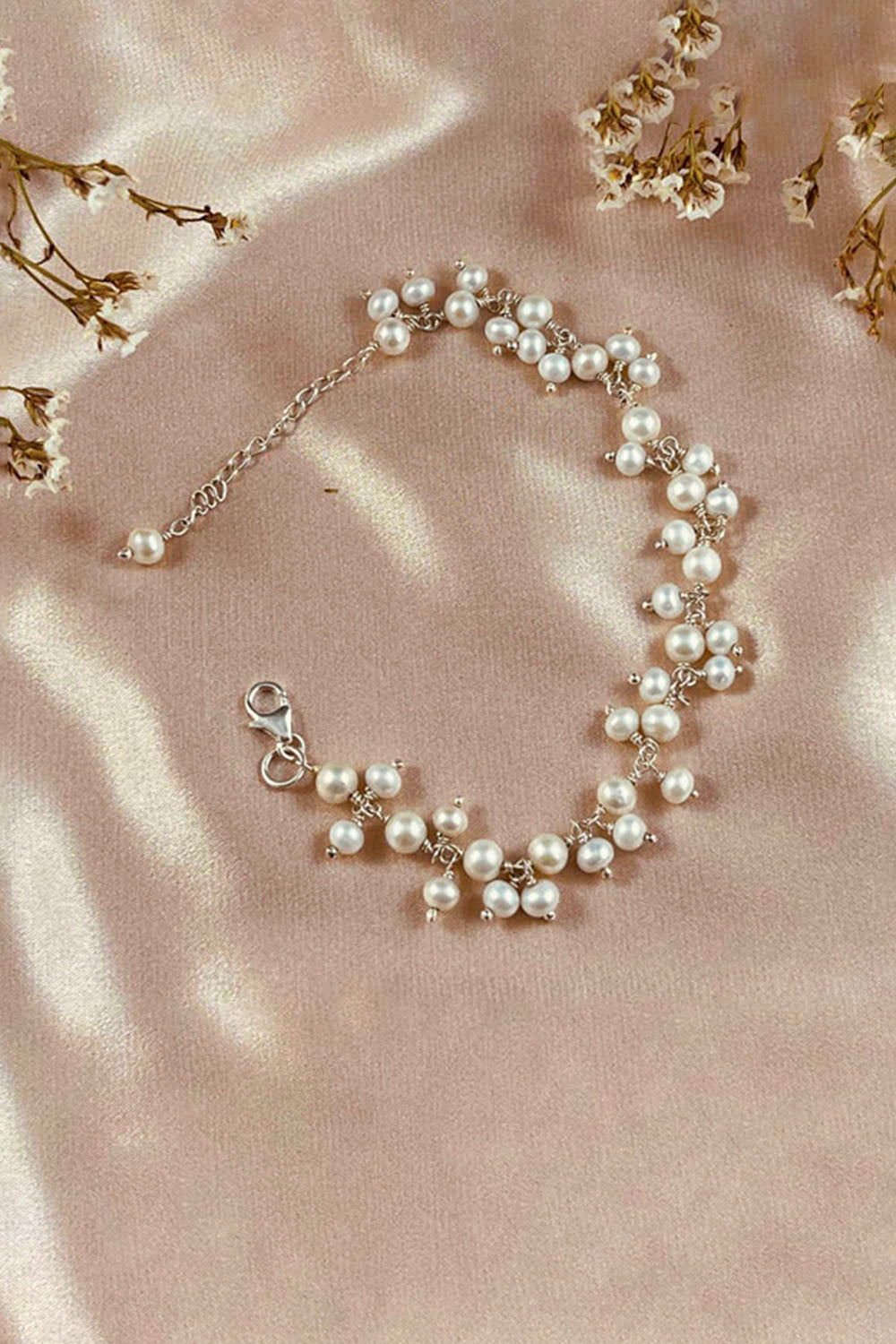 Sivalya Pearl Drops Bracelet Sterling Silver - Ivory