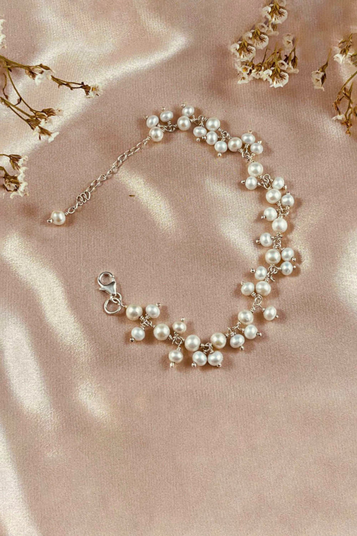 Sivalya Pearl Drops Bracelet Sterling Silver - Ivory