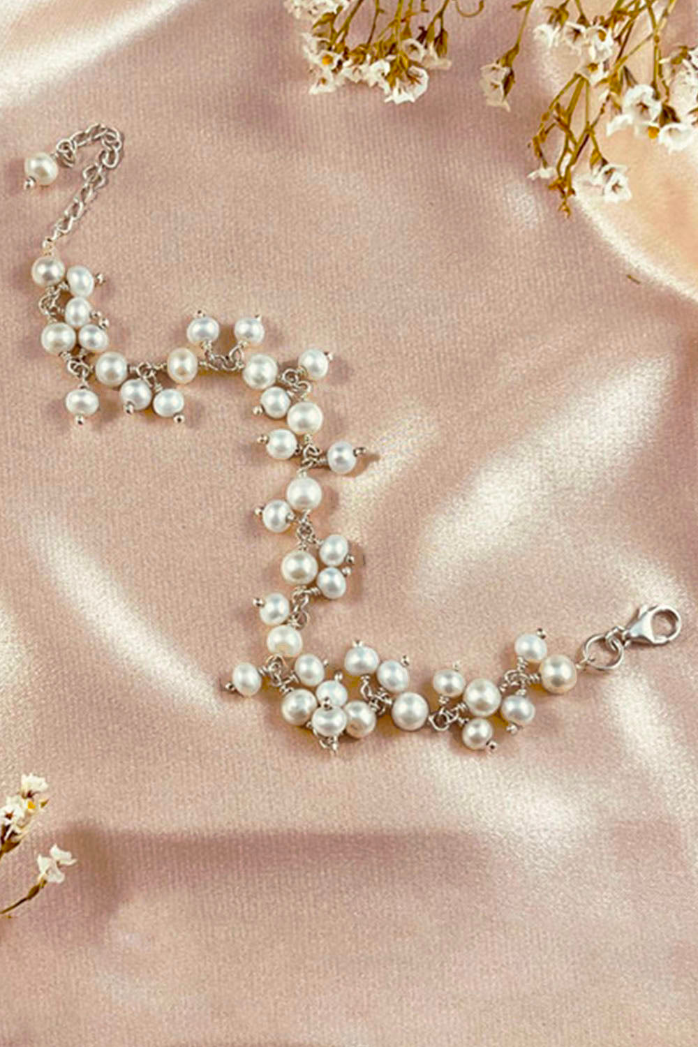 Sivalya Pearl Drops Bracelet Sterling Silver - Ivory