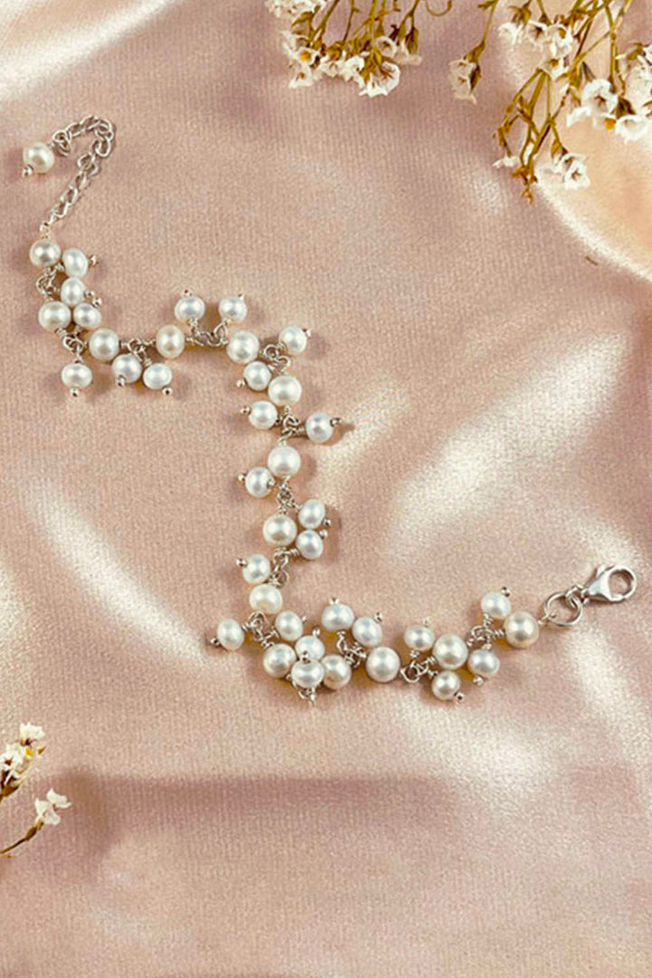 Sivalya Pearl Drops Bracelet Sterling Silver - Ivory