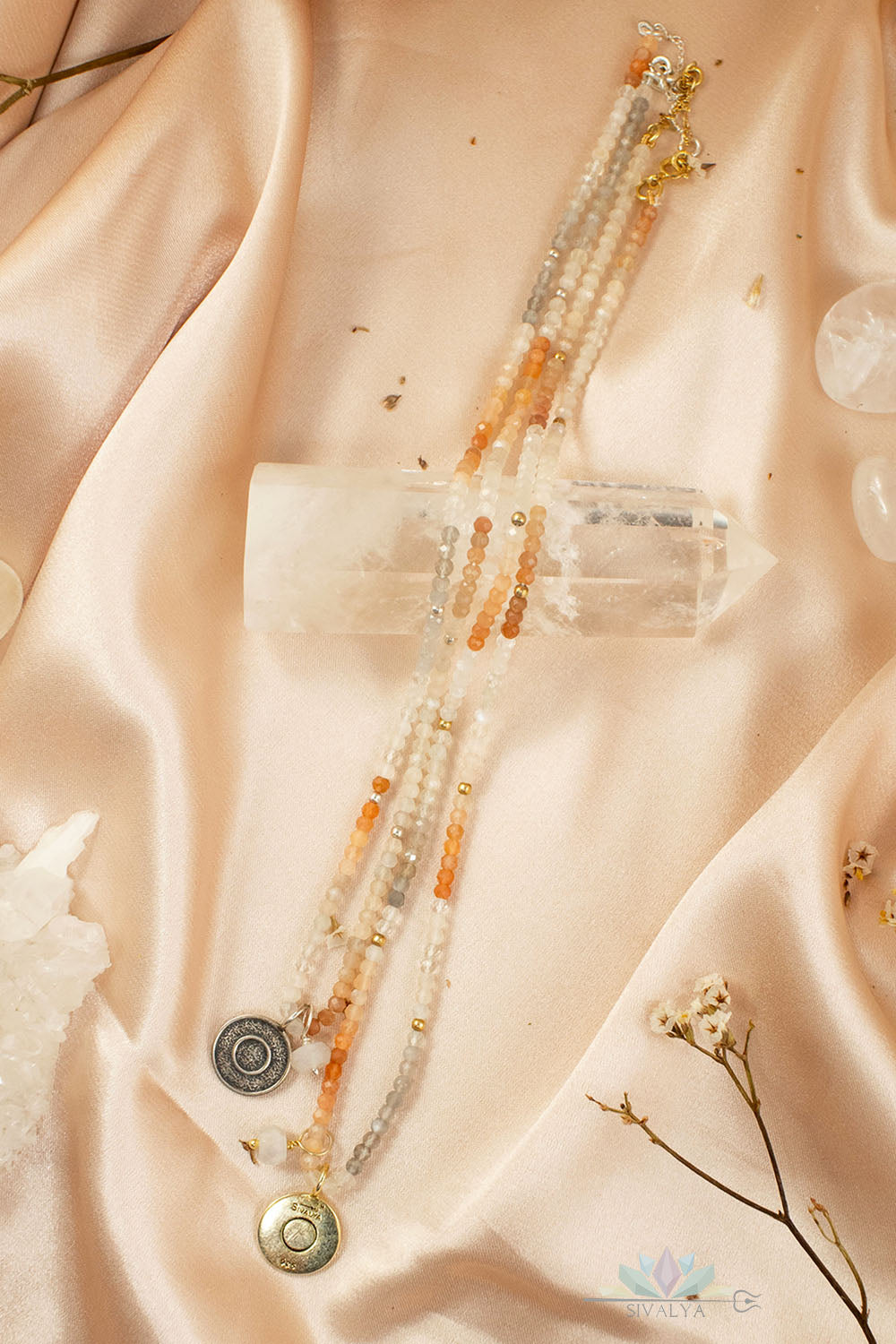 Sivalya Ether Element Peach Moonstone Necklace