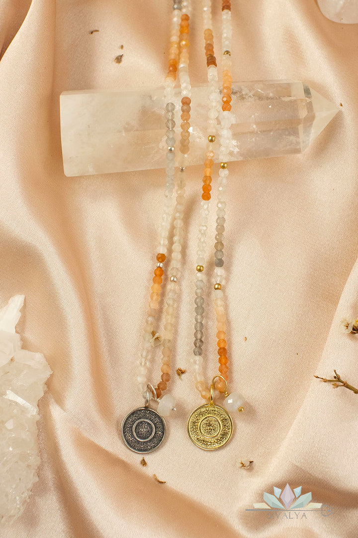 Sivalya Ether Element Peach Moonstone Necklace