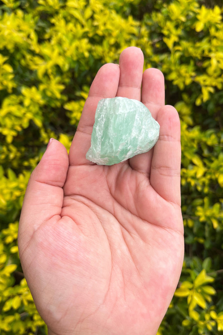 Raw Green Calcite Freeform Crystal