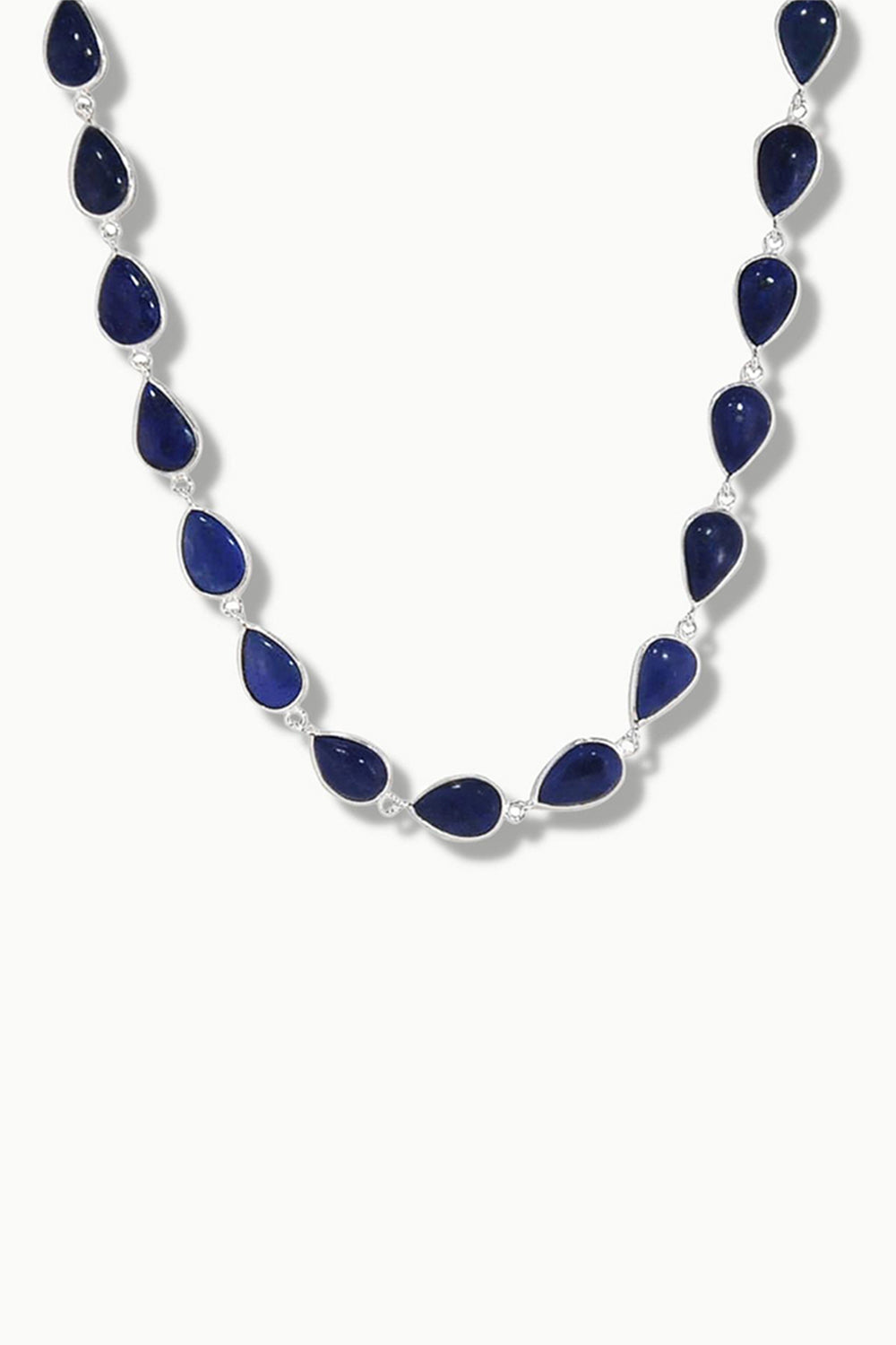 Sivalya Lapis Lazuli Silver Necklace - Dew Drops