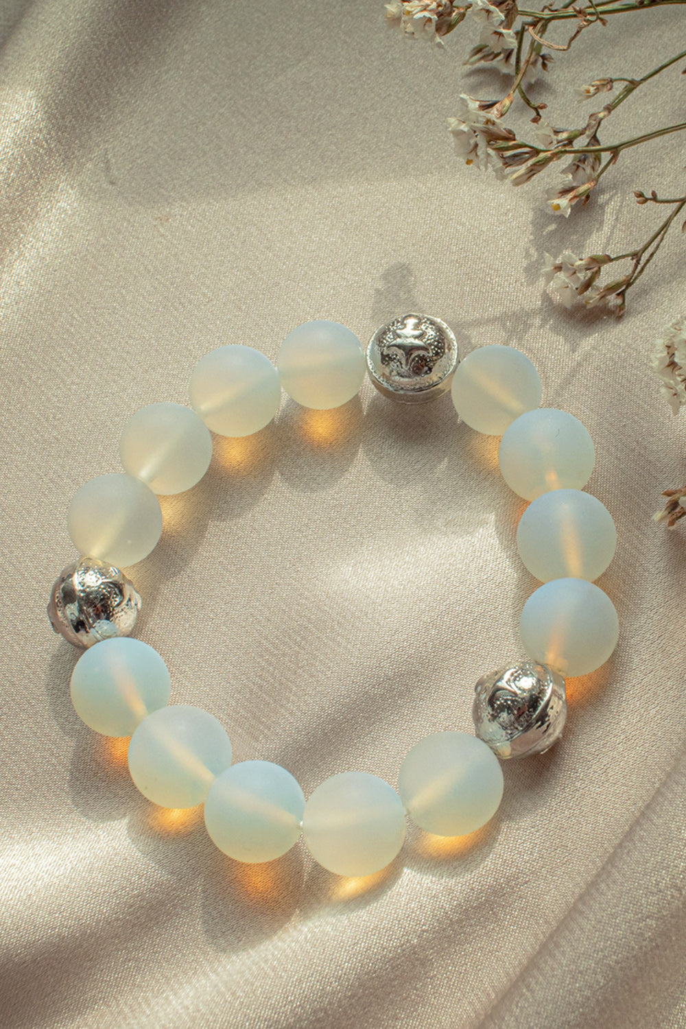 Sivalya Park Avenue White Jade Crystals Bracelet