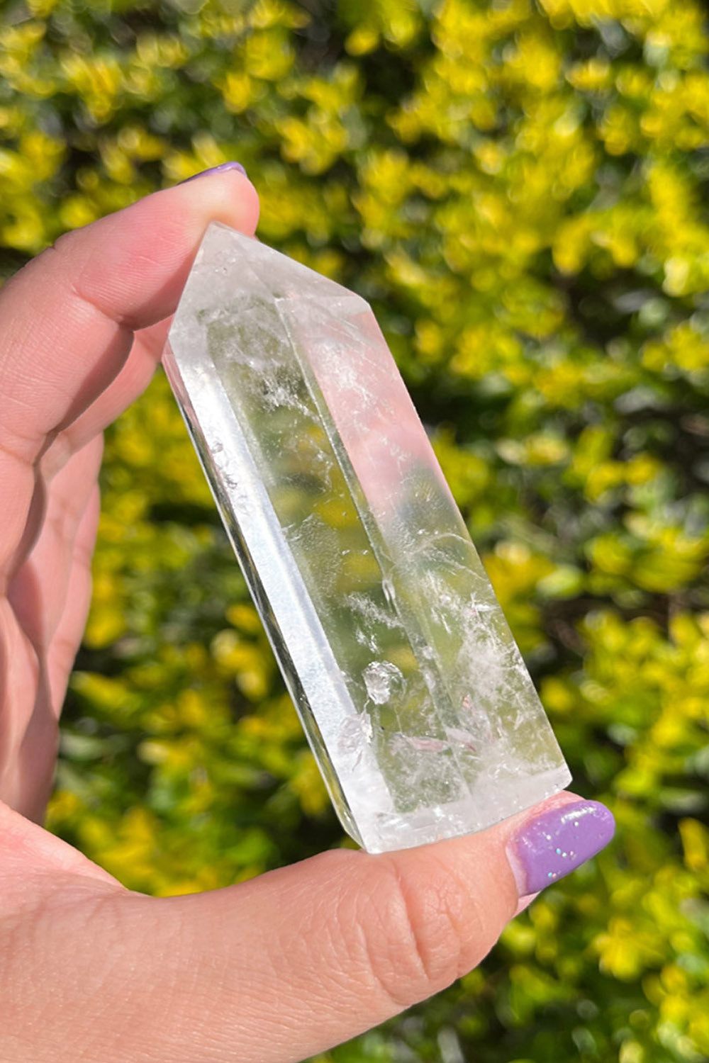 Optical Clear Quartz Crystal Polished Point #2