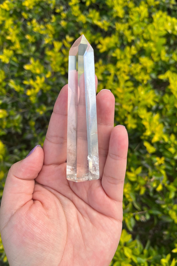Optical Clear Quartz Crystal Polished Tower