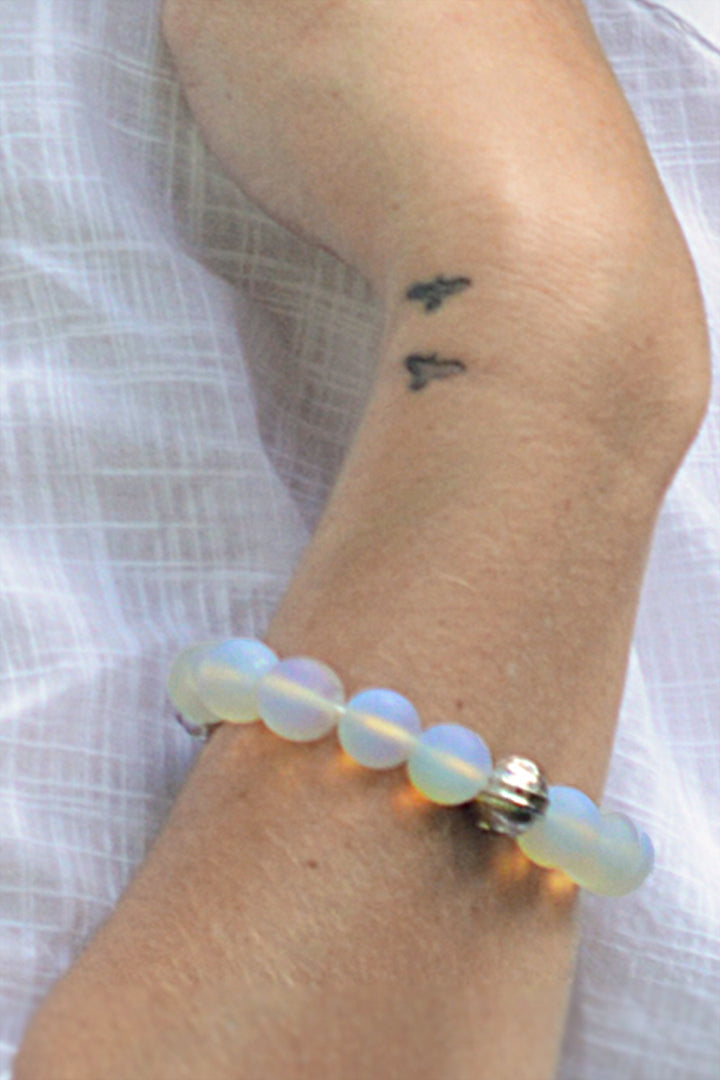 Sivalya Park Avenue White Jade Crystals Bracelet