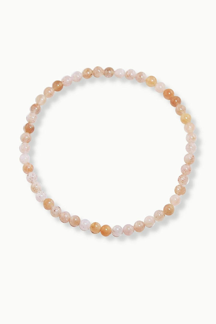Sivalya Peach Moonstone Gemstone Beaded Bracelet