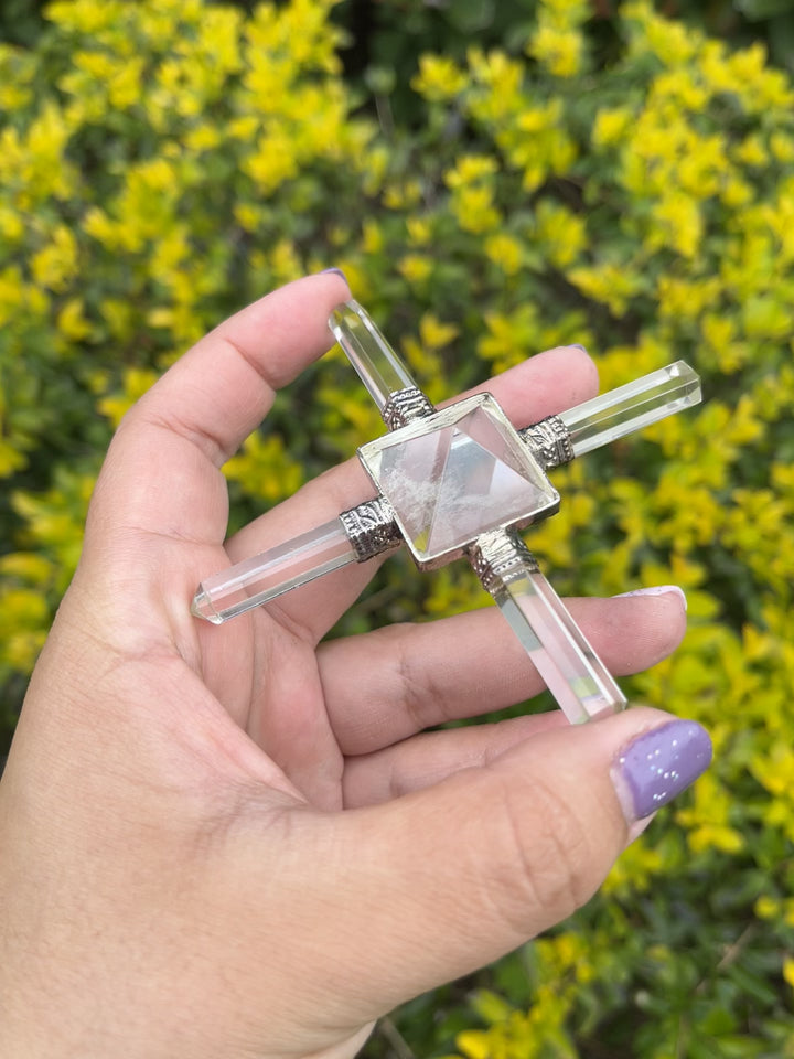 Crystal Quartz Pyramid Energy Generator