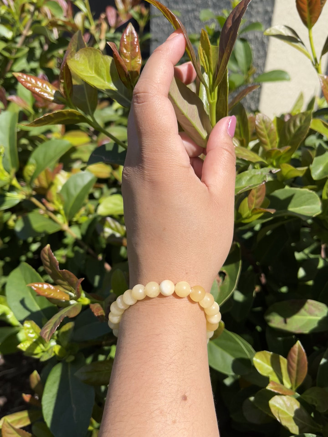 Sivalya Yellow Aragonite Gemstone Beaded Bracelet