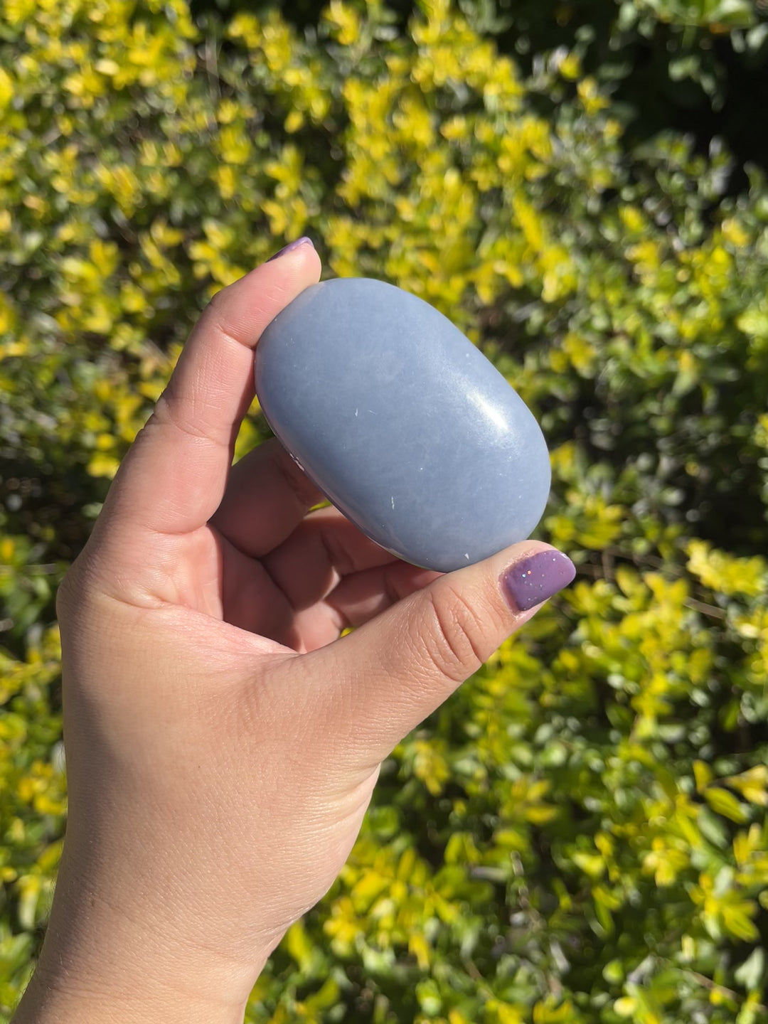 Angelite Palm Stone #2