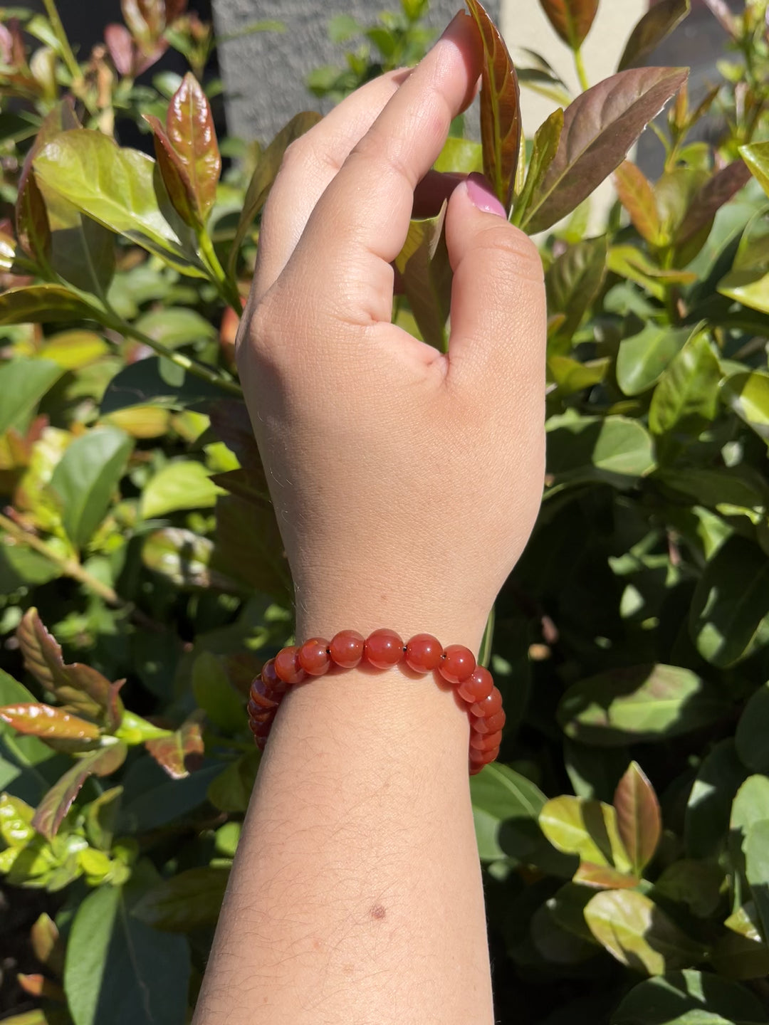 Sivalya Red Jade Gemstone Beaded Bracelet