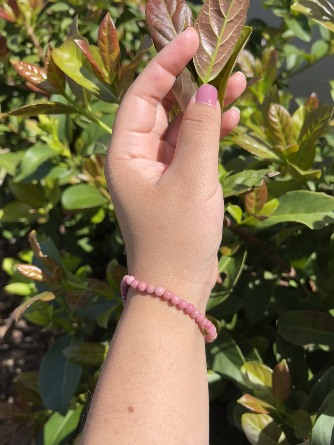 Sivalya Rhodochrosite Gemstone Beaded Bracelet