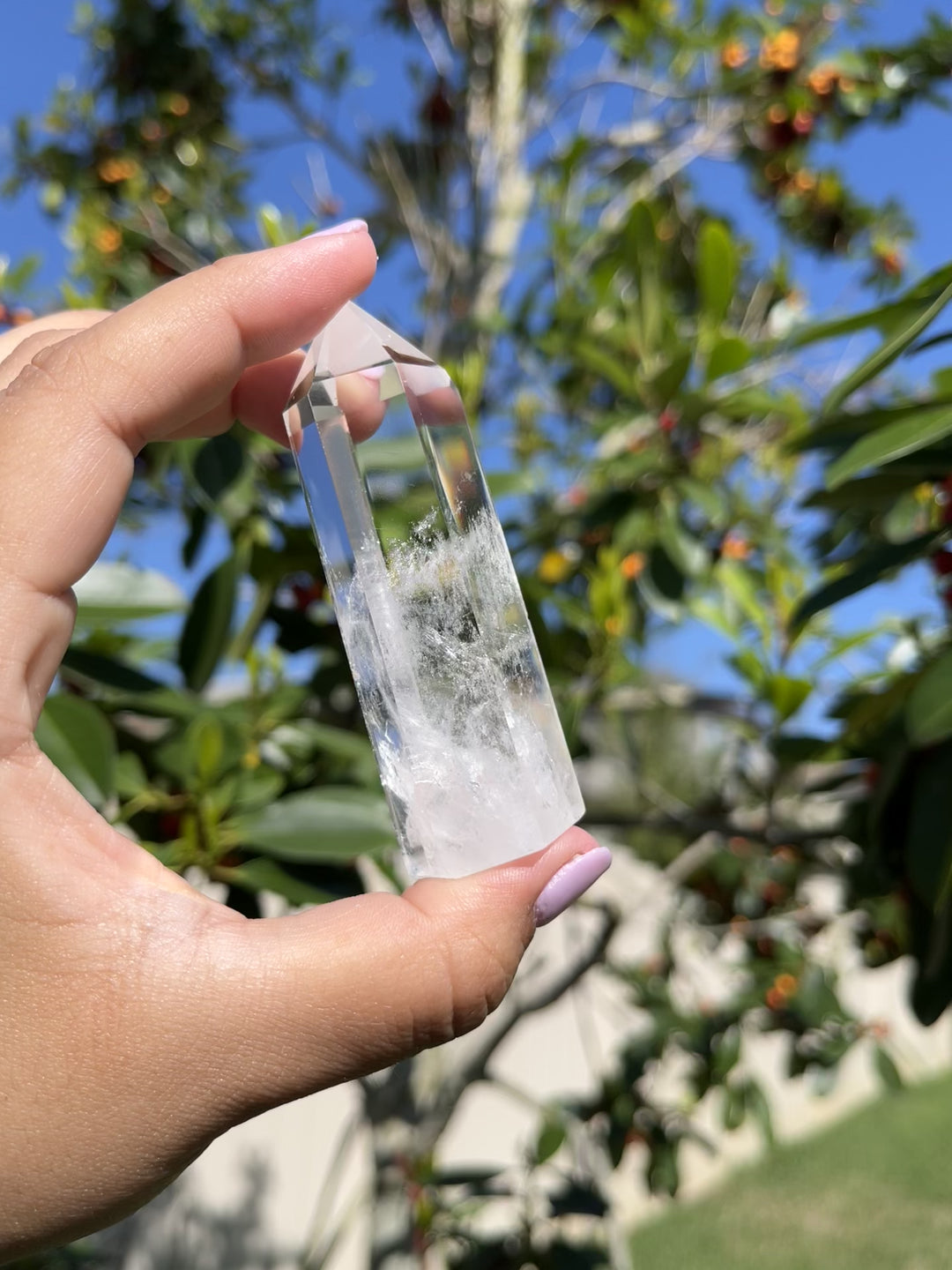 Optical Clear Quartz Crystal Polished Point #1