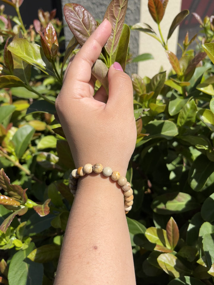 Sivalya Picture Jasper Gemstone Beaded Bracelet