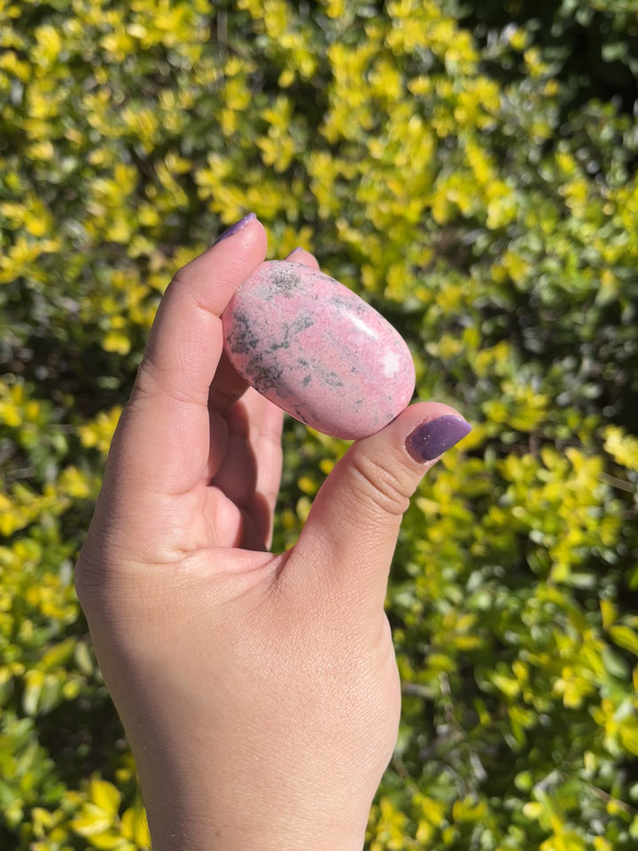 Rhodonite Palm Stone #2