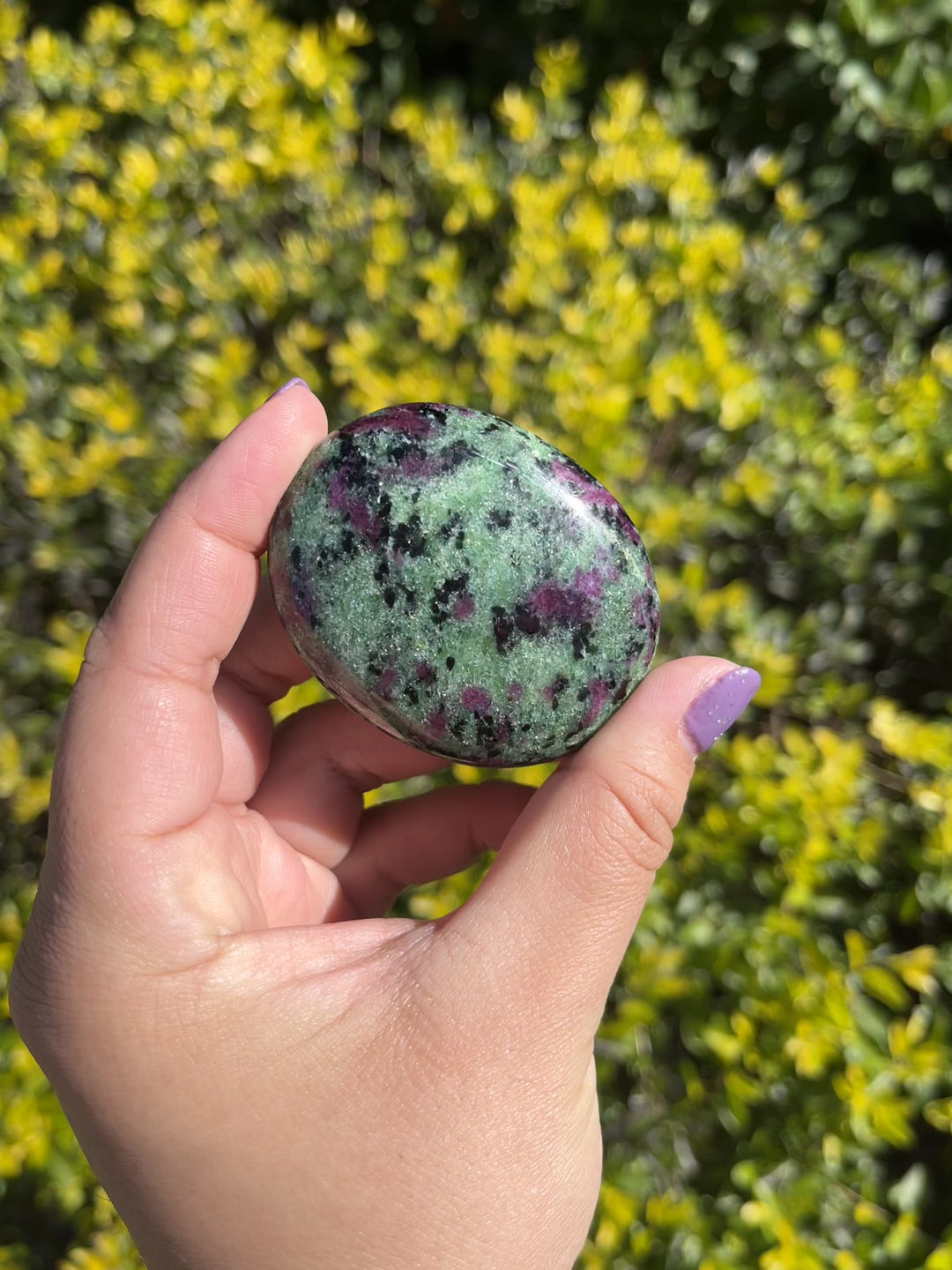 Ruby Zoisite Palm Stone