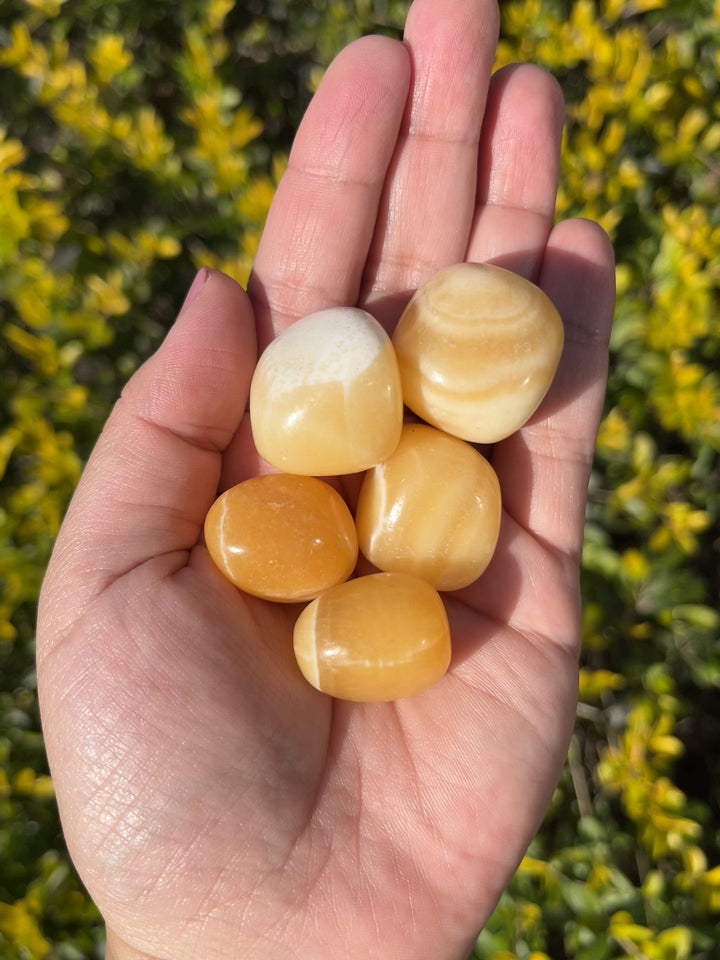 Yellow Aragonite Tumbles
