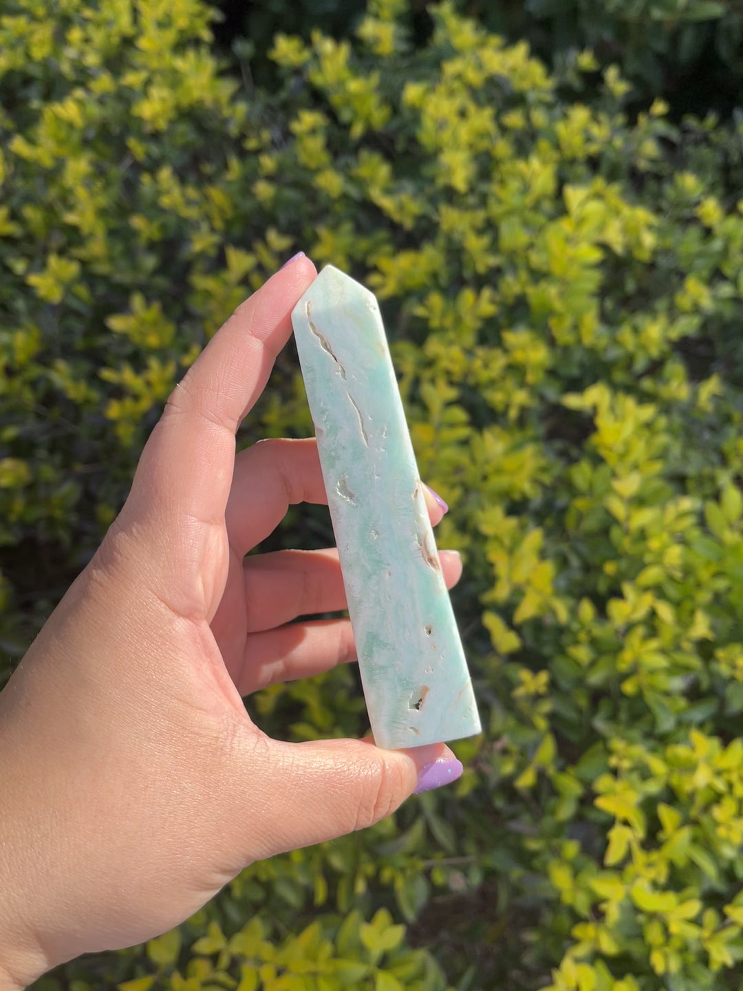 Blue Aragonite Obelisk Tower #1