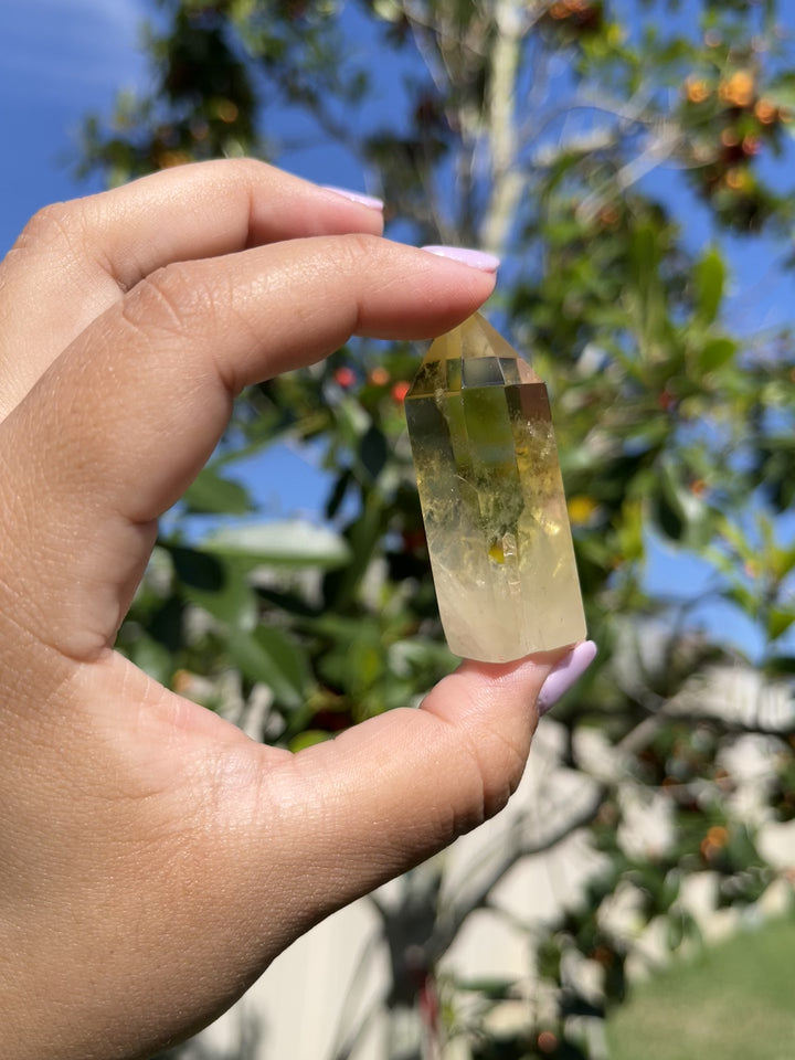 Citrine Polished Point Phantom Inclusions #1