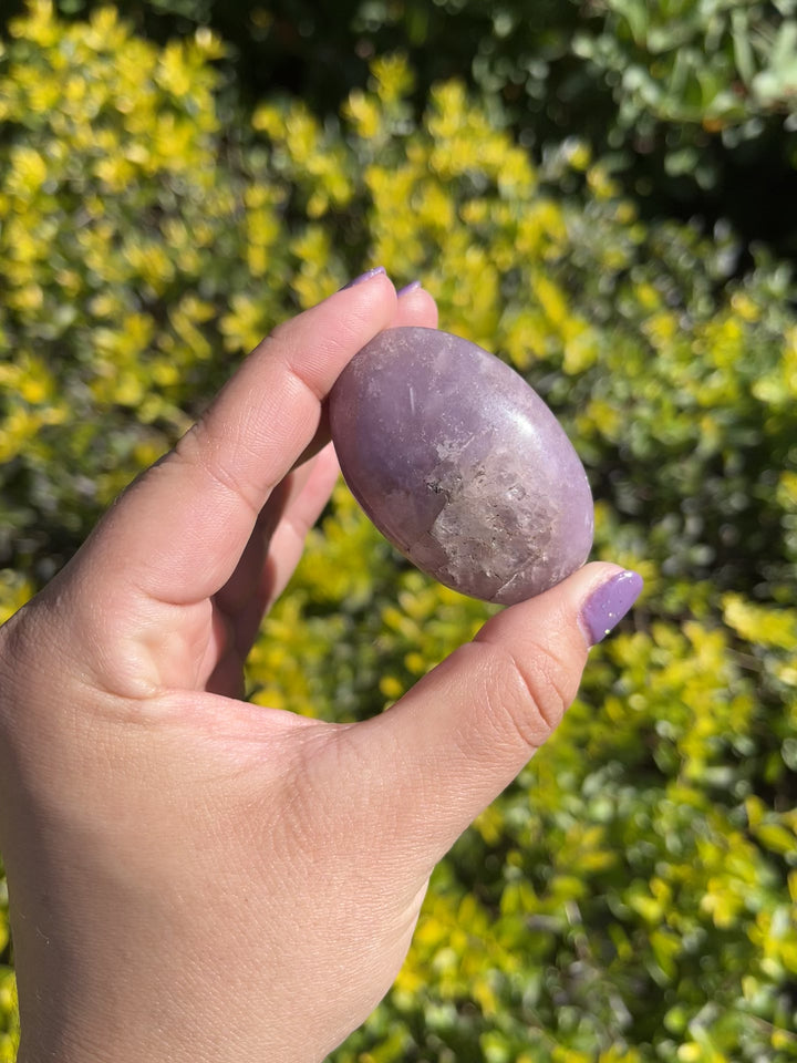 Lepidolite Palm Stone #2