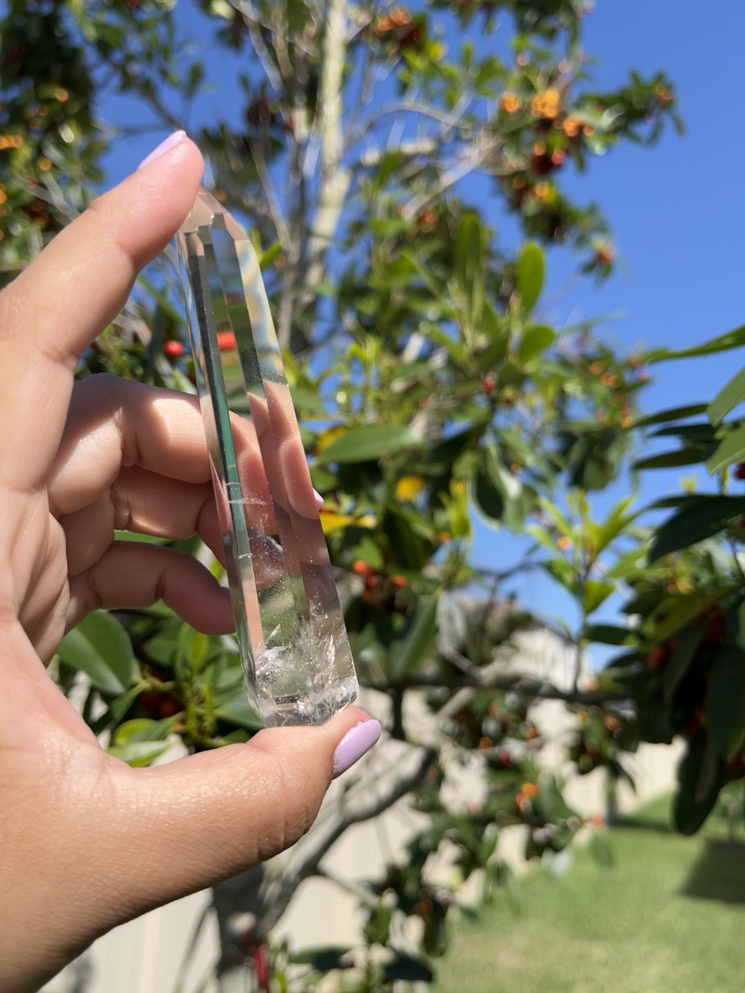 Optical Clear Quartz Crystal Polished Tower