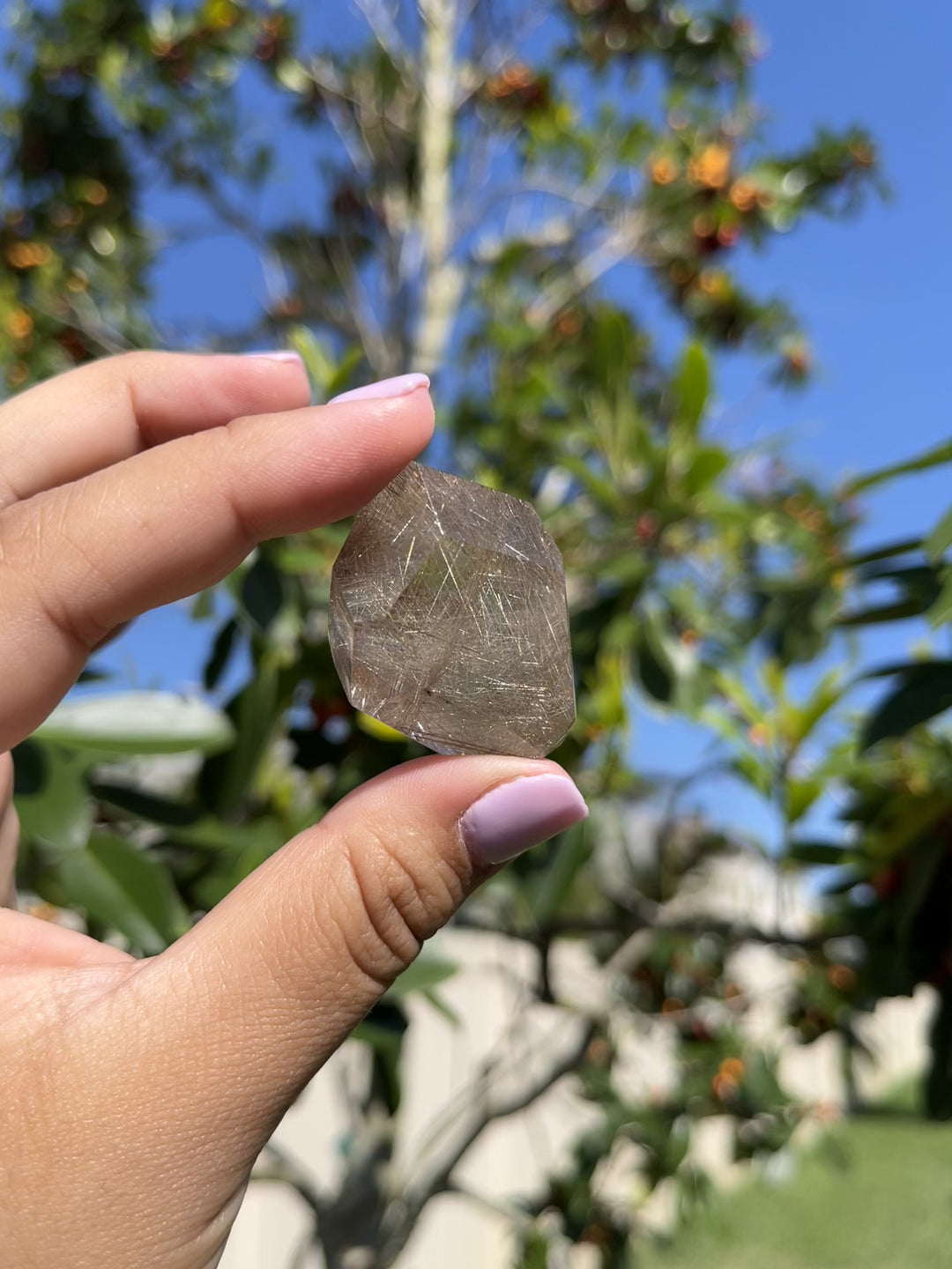 Rutile Inclusion Quartz Angular Freeform