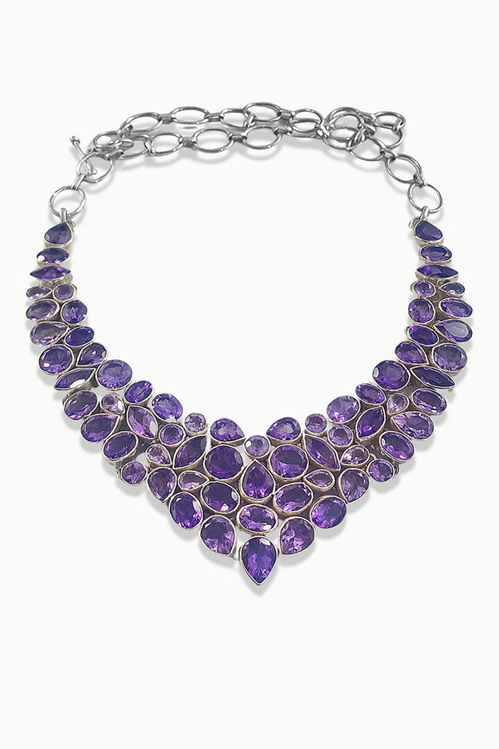 Sivalya Amethyst Statement Necklace - Multi Gemstone