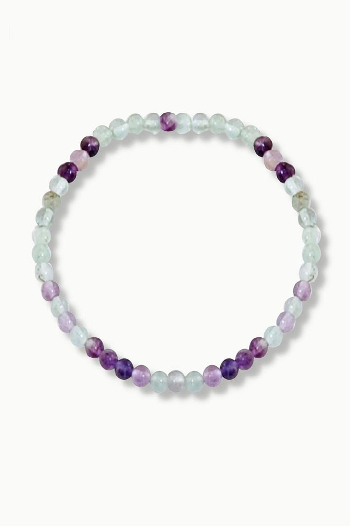 Sivalya Rainbow Fluorite Gemstone Beaded Bracelet