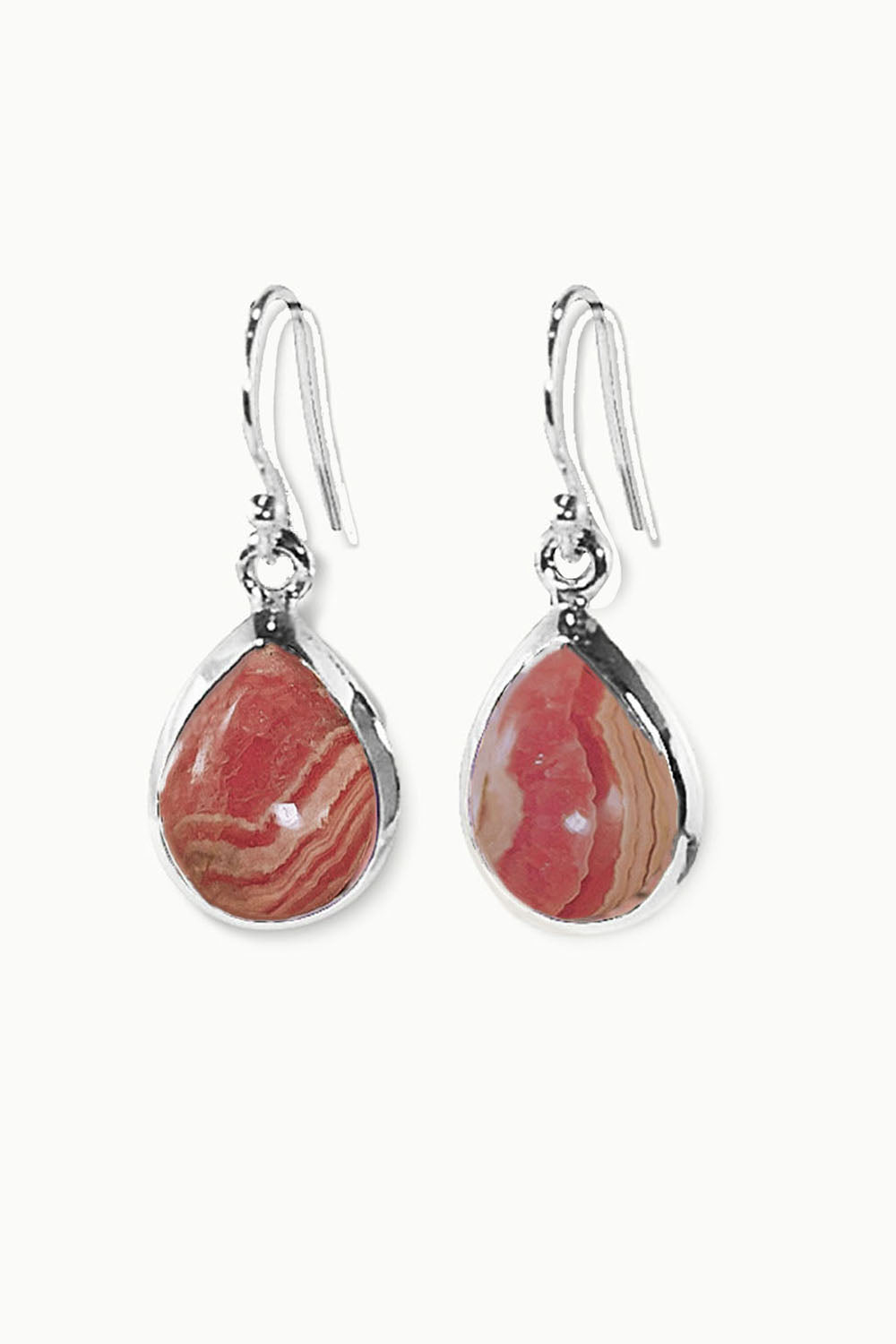 Rhodochrosite on sale earrings sterling