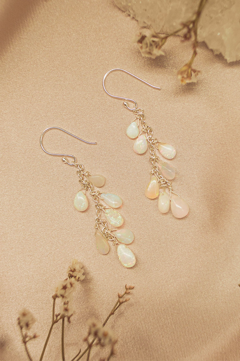 Sivalya Fire Opal Dangle Earrings - Brilliance