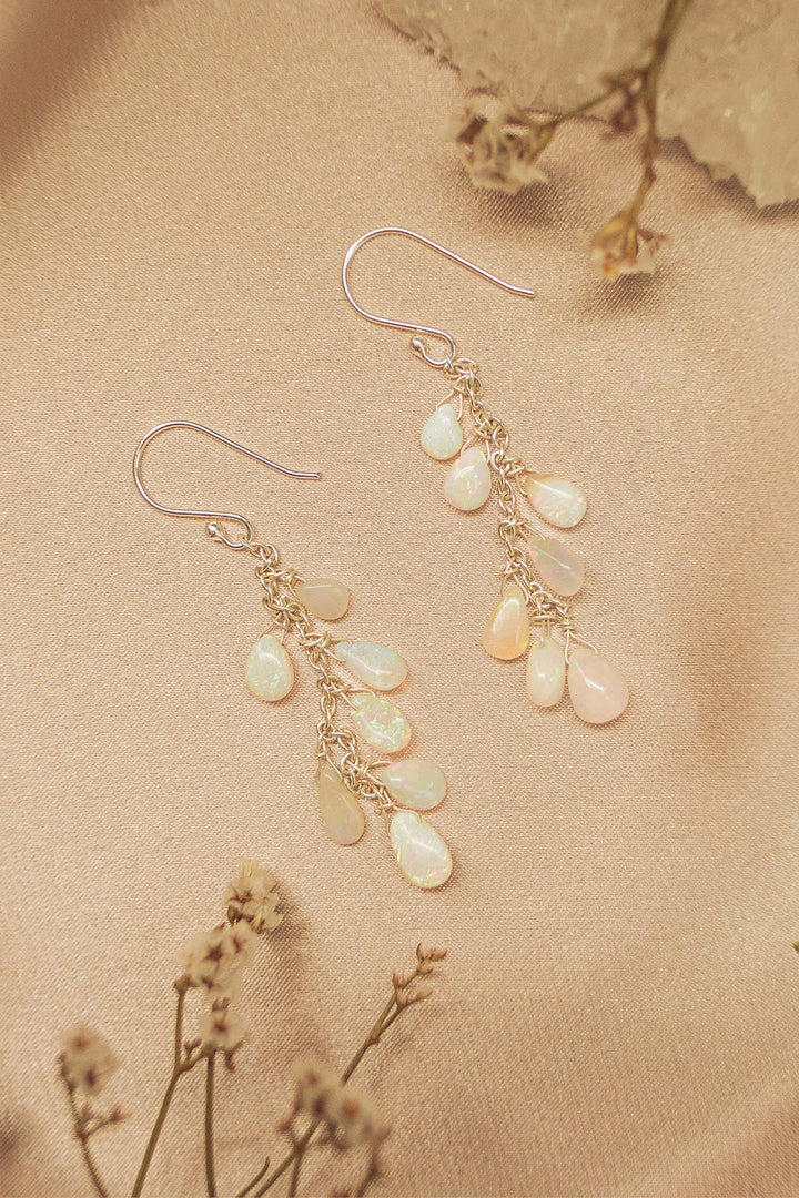 Sivalya Fire Opal Dangle Earrings - Brilliance