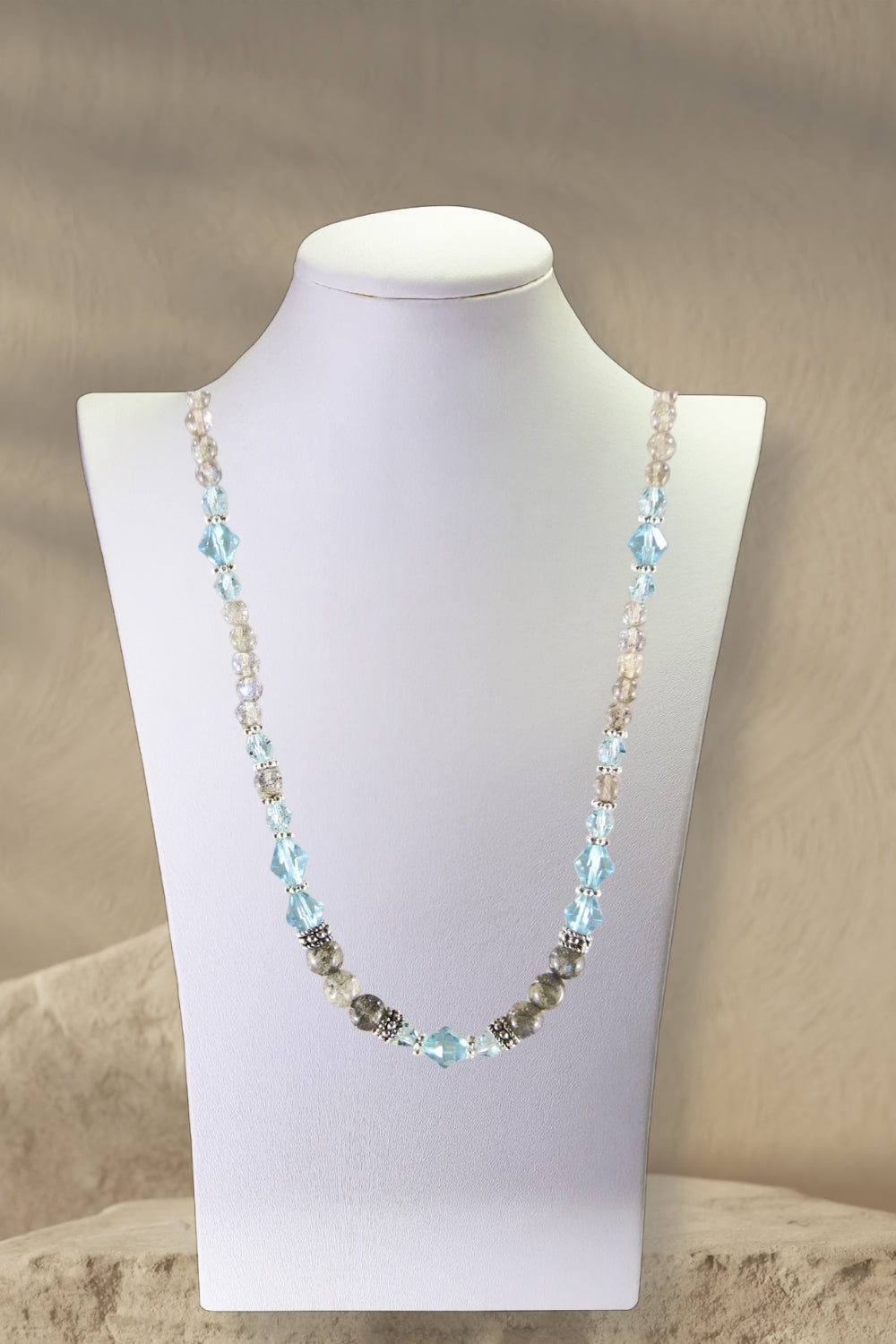 Sivalya Inspiration Labradorite and Blue Crystals Necklace