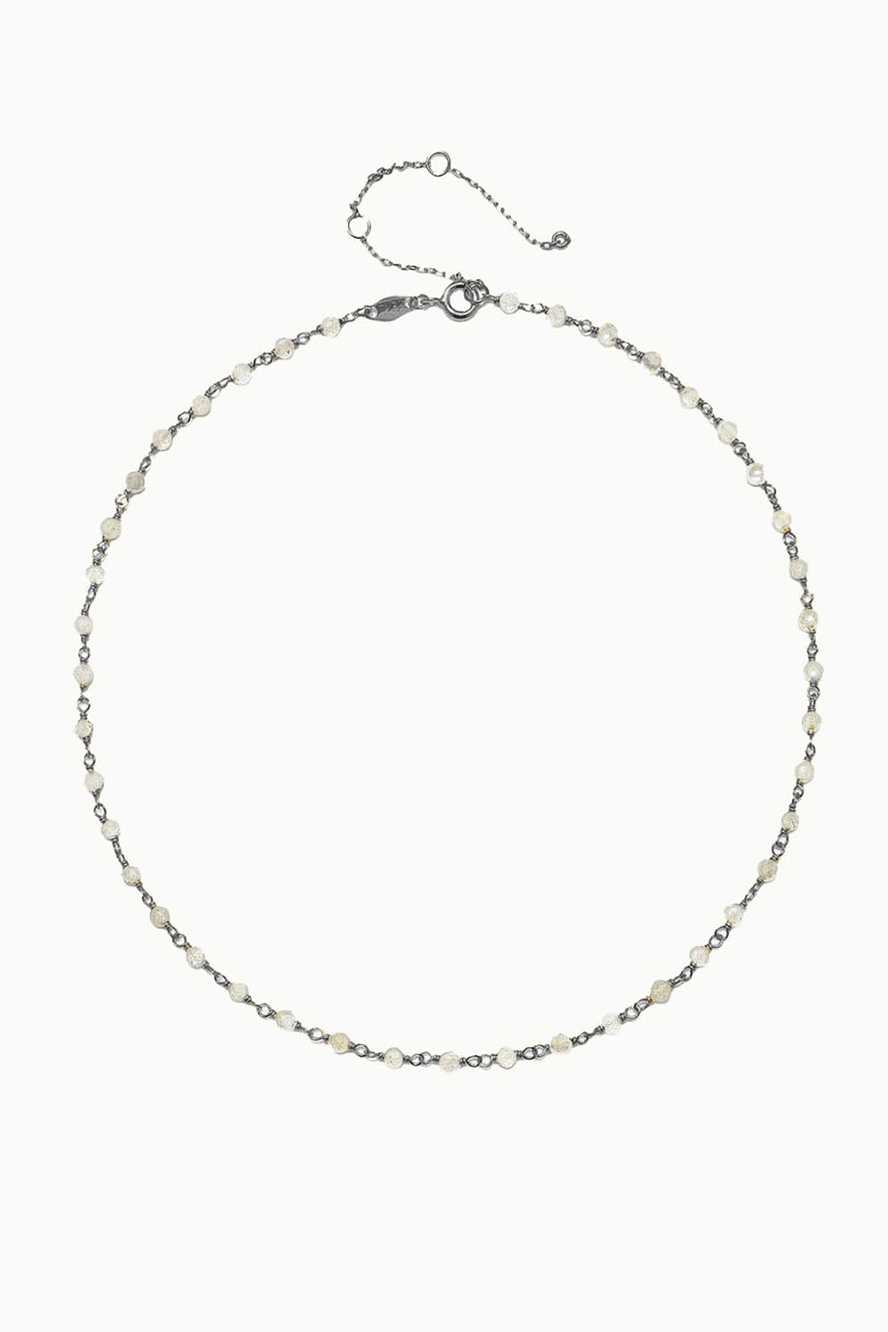 Sivalya Moonstone Beaded Link Chain Necklace