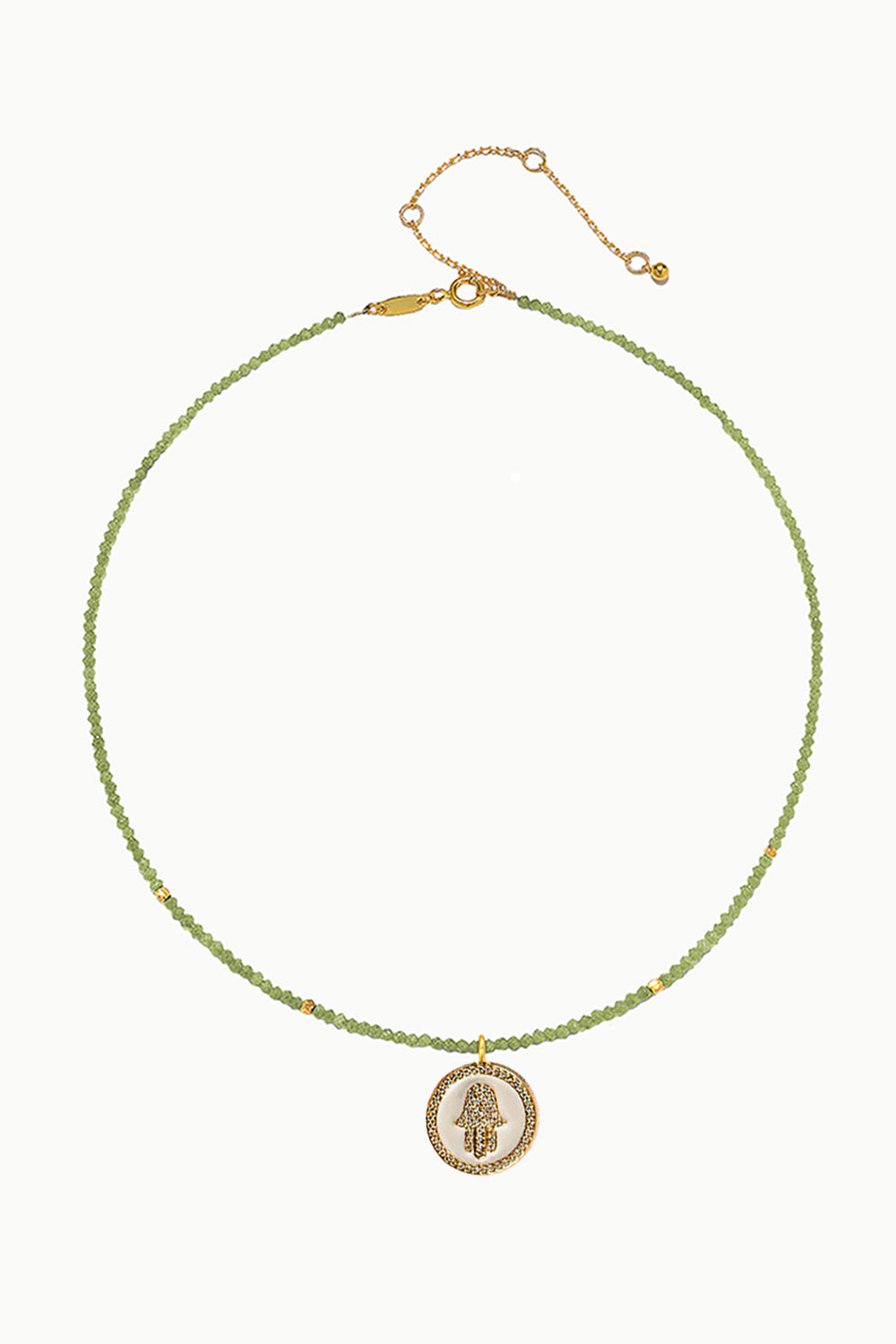 Sivalya Nourishing Love Hamsa Peridot Necklace
