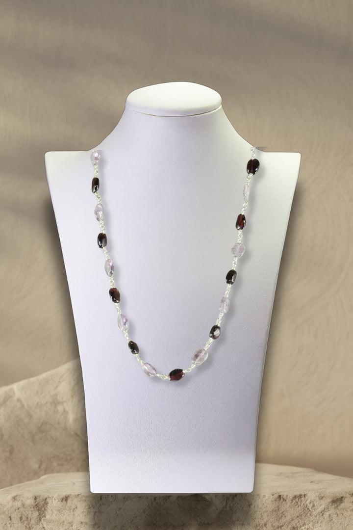 Sivalya Prosperity Garnet and Amethyst Necklace