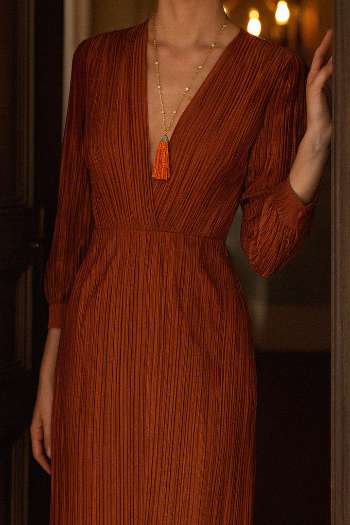 Sivalya Riviera Carnelian Tassel Necklace