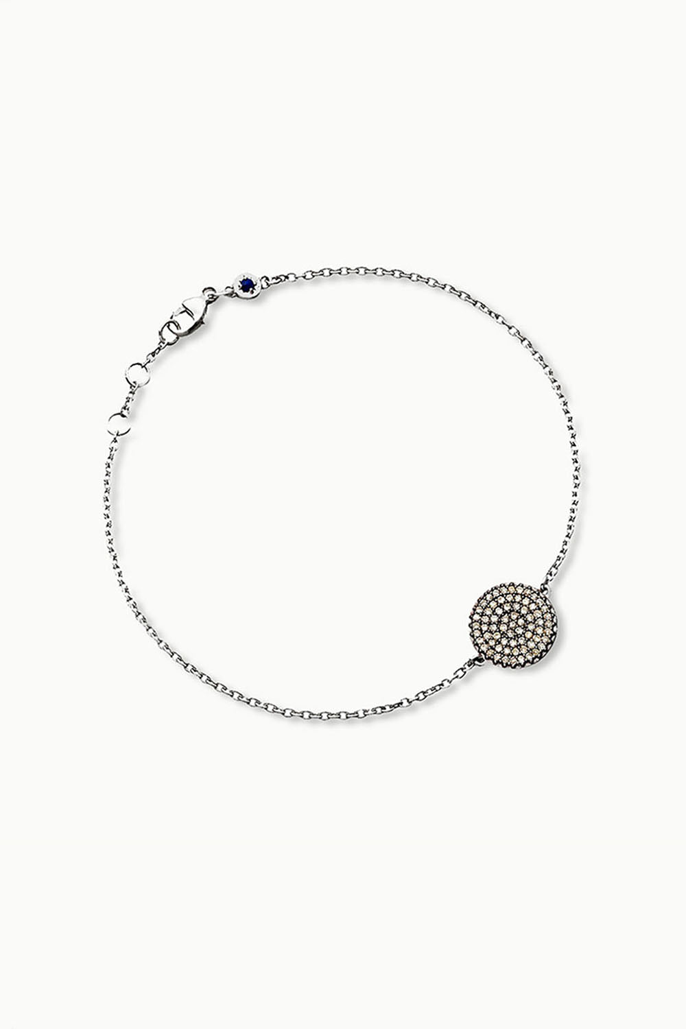 Sterling Silver Zircon Disk Bracelet - Starlet