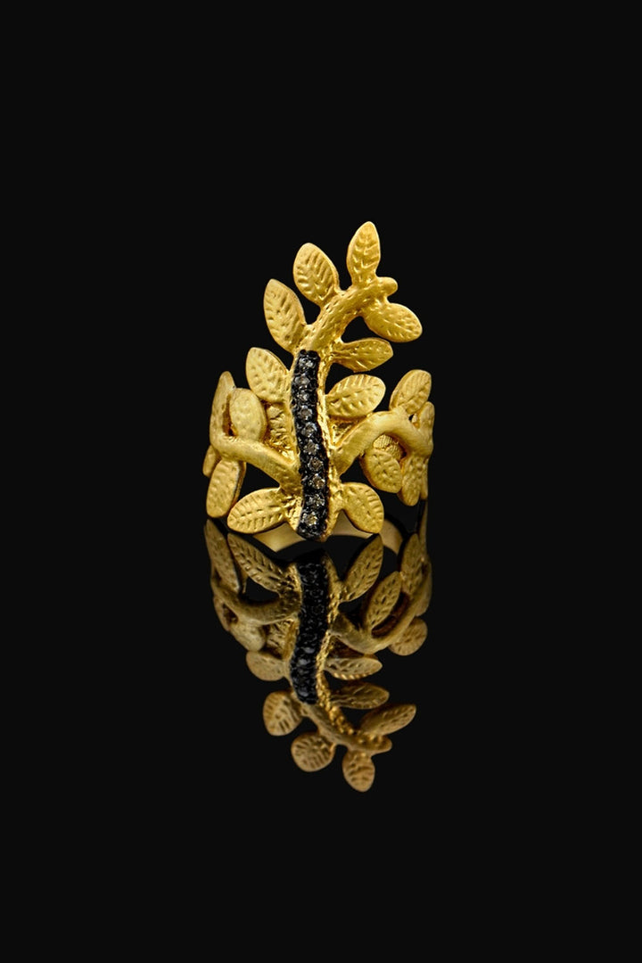 Tree of Life Polki Diamonds Ring for Women Gold | Sivalya