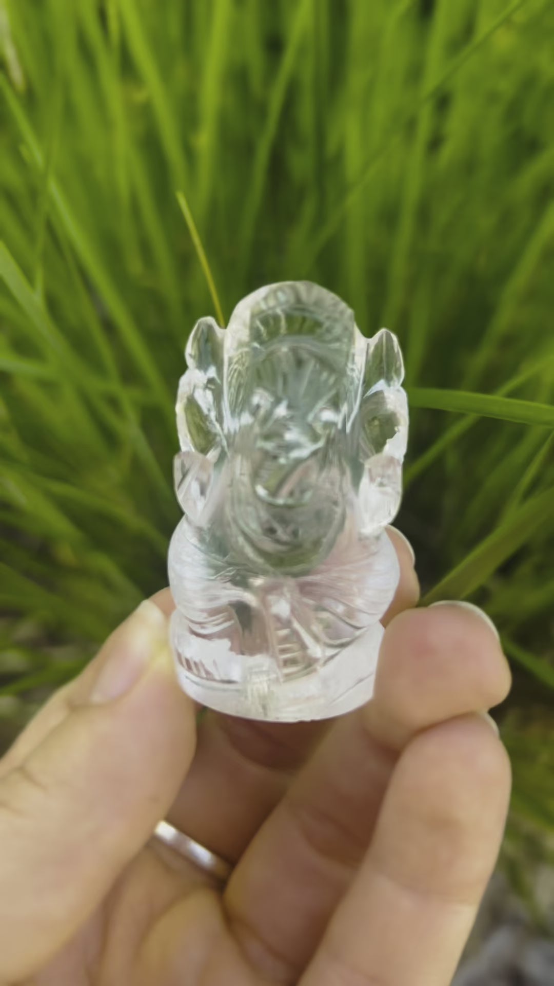 Sivalya Lord Ganesha Statue Clear Quartz