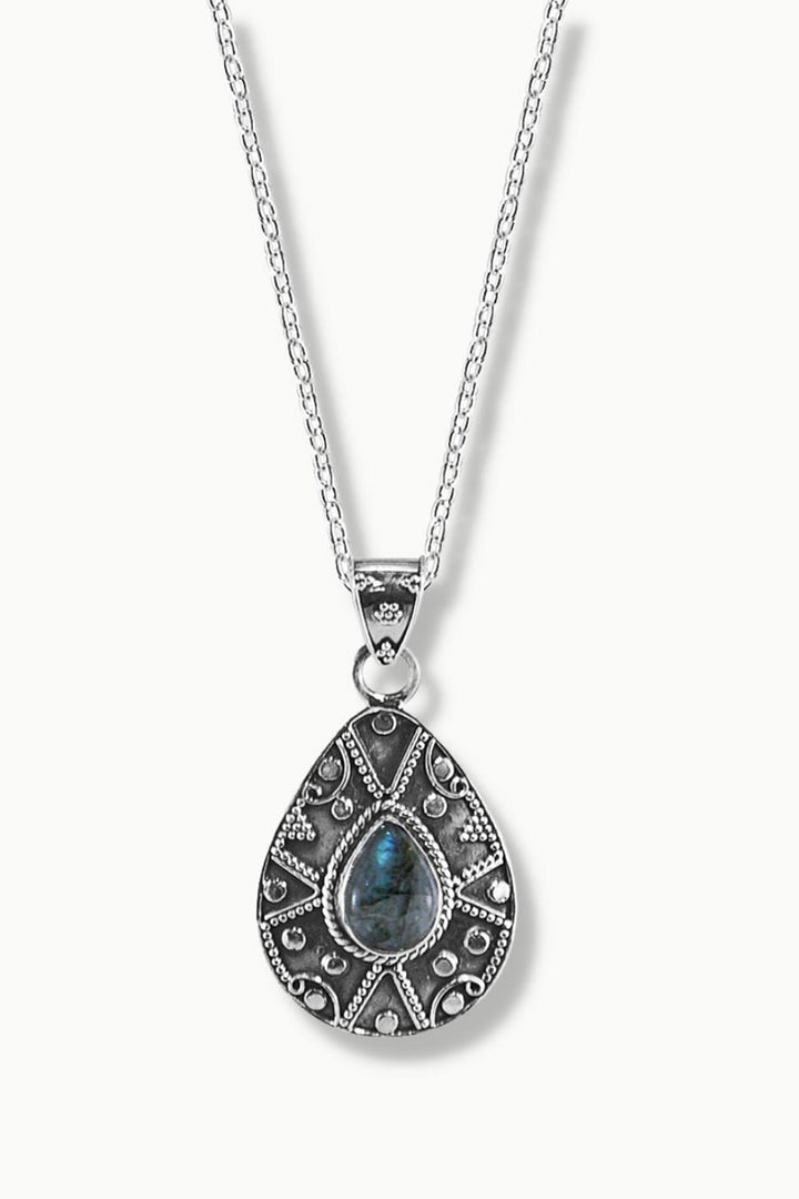 Sivalya Labradorite Silver Necklace - Desert Muse