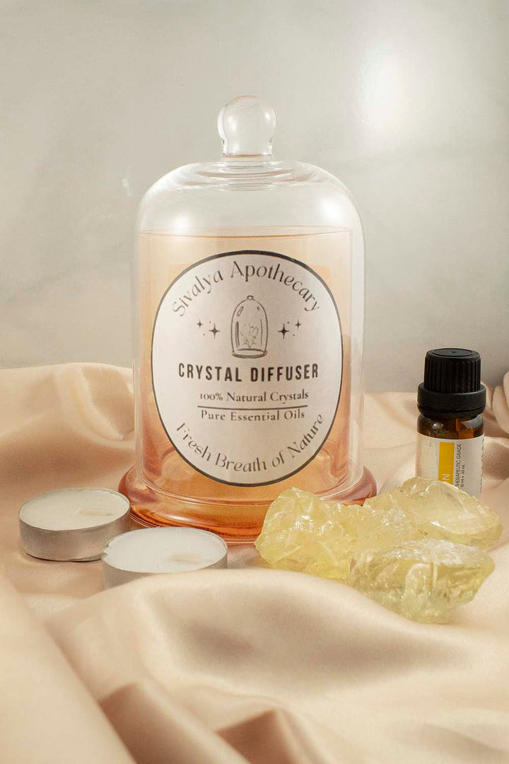 Sivalya Abundance Manifesting Crystal Diffuser - Yellow Calcite and Lemon Oil