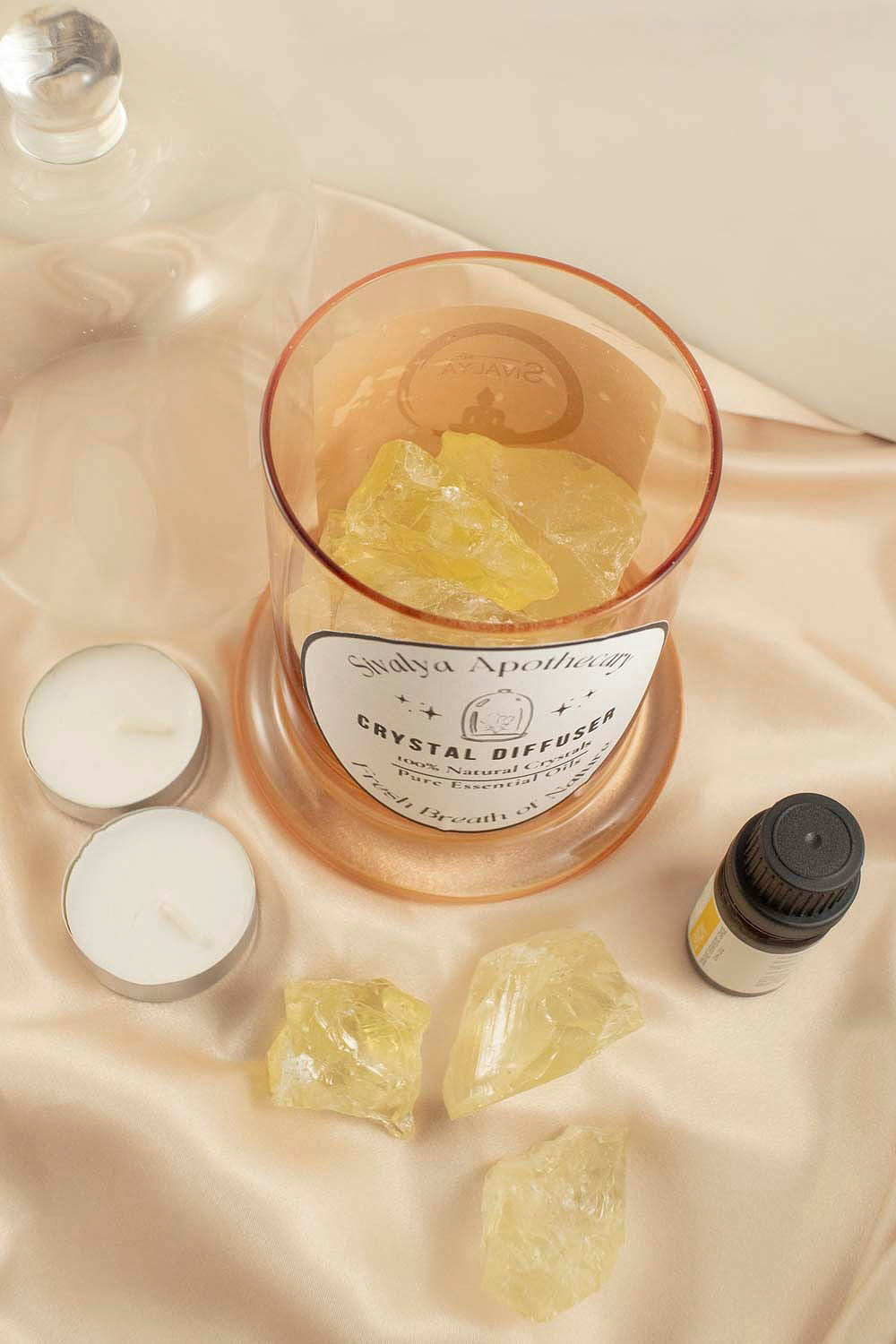 Sivalya Abundance Manifesting Crystal Diffuser - Yellow Calcite and Lemon Oil