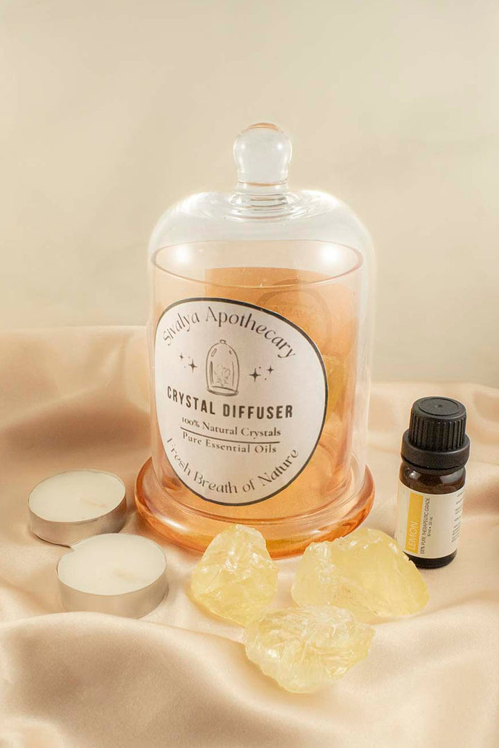 Sivalya Abundance Manifesting Crystal Diffuser - Yellow Calcite and Lemon Oil