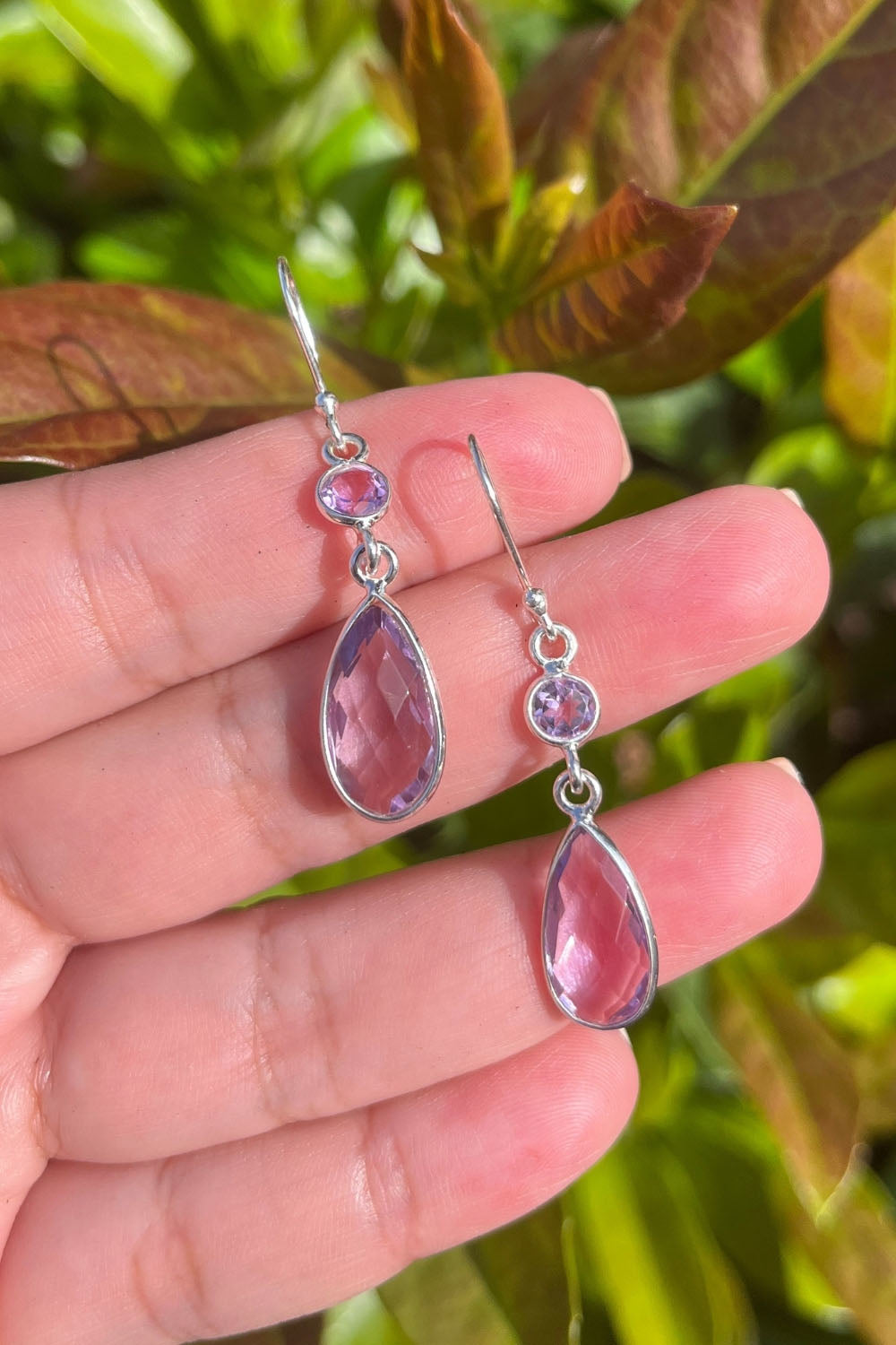 Sivalya Amethyst Dangle Earrings - Twilight