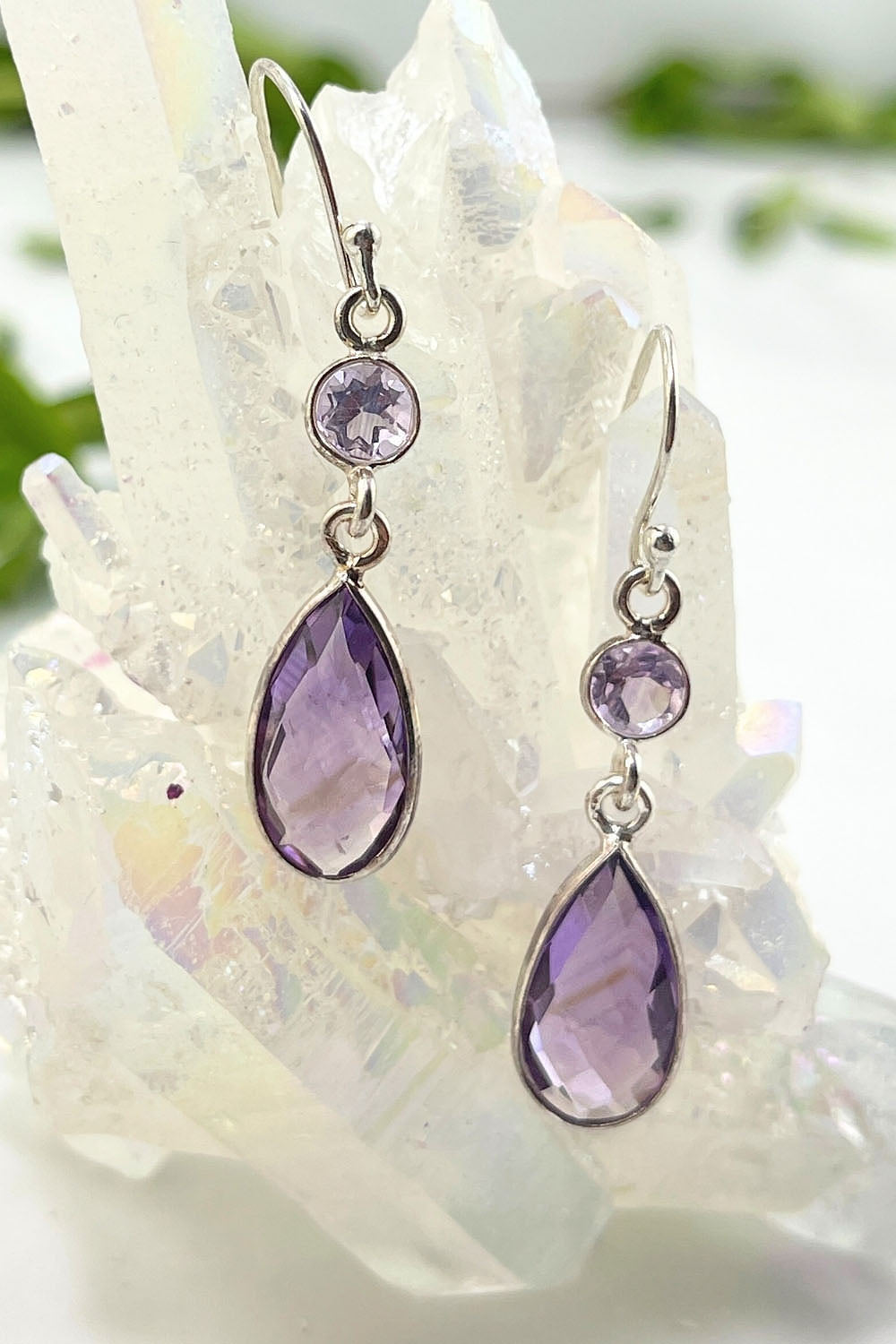 Sivalya Amethyst Dangle Earrings - Twilight